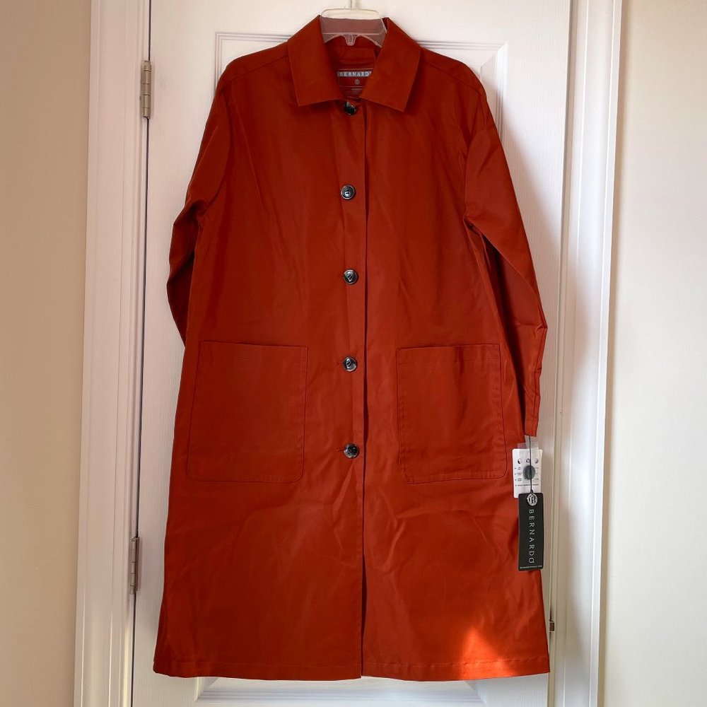 Brand New Dark Turmeric Bernardo Trench Coat Size M